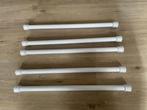 Gardinia spanstangen (wit, 60–100 cm, metaal), Ophalen of Verzenden, Gebruikt, Aluminium