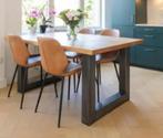 Eetkamertafel, tafel, eikenhout, Ophalen, Gebruikt, 100 tot 150 cm, Industrieel, modern