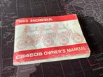 Honda CB450S Handleiding - 1988, Ophalen of Verzenden, Honda