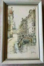 Litho Amsterdam Henk Hoefman oudezijds kolk oude kerk., Antiek en Kunst, Ophalen