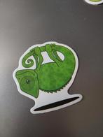 Sticker kameleon groen reptiel, Ophalen of Verzenden, Zo goed als nieuw, Overige typen