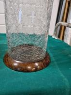 kandelaar met gebarsten  glas helemaal gaaf, Huis en Inrichting, Woonaccessoires | Kandelaars en Kaarsen, Ophalen of Verzenden