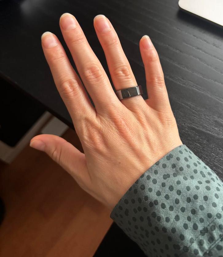 Oura ring gen3 size 7, Sieraden, Tassen en Uiterlijk, Activity trackers, Gebruikt, iOS, Zwart, Waterdicht, Ophalen of Verzenden