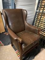 Lederen fauteuil - 75x85x50H, Ophalen of Verzenden, Zo goed als nieuw