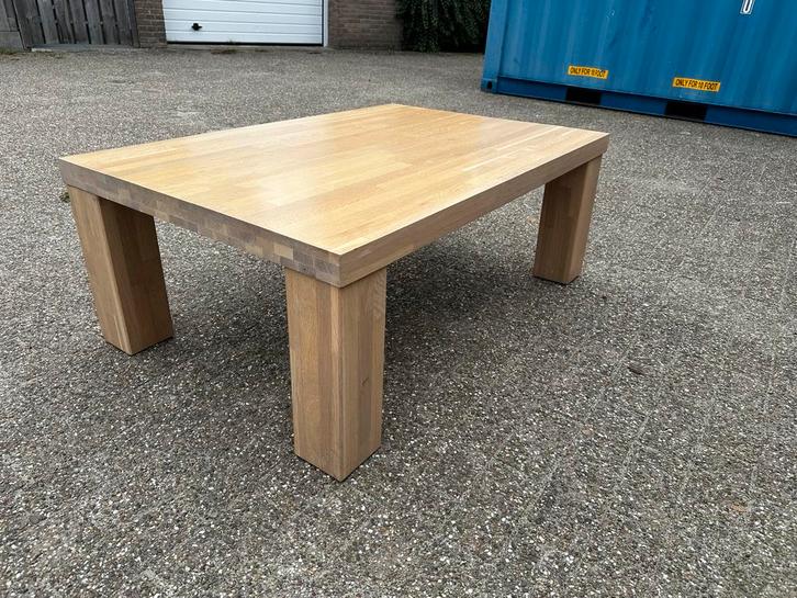 Mooie houten salontafel, Huis en Inrichting, Tafels | Salontafels, Gebruikt, Minder dan 50 cm, 50 tot 100 cm, 100 tot 150 cm, Rechthoekig