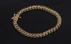 Luxe gouden tennis armband 42 diamanten dames briljant, Sieraden, Tassen en Uiterlijk, Armbanden, Voordeelsieraden, Verzenden