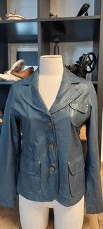 Rino & Pelle 38 blauw lederen colbert, Ophalen of Verzenden, Zo goed als nieuw, Maat 38/40 (M), Blauw