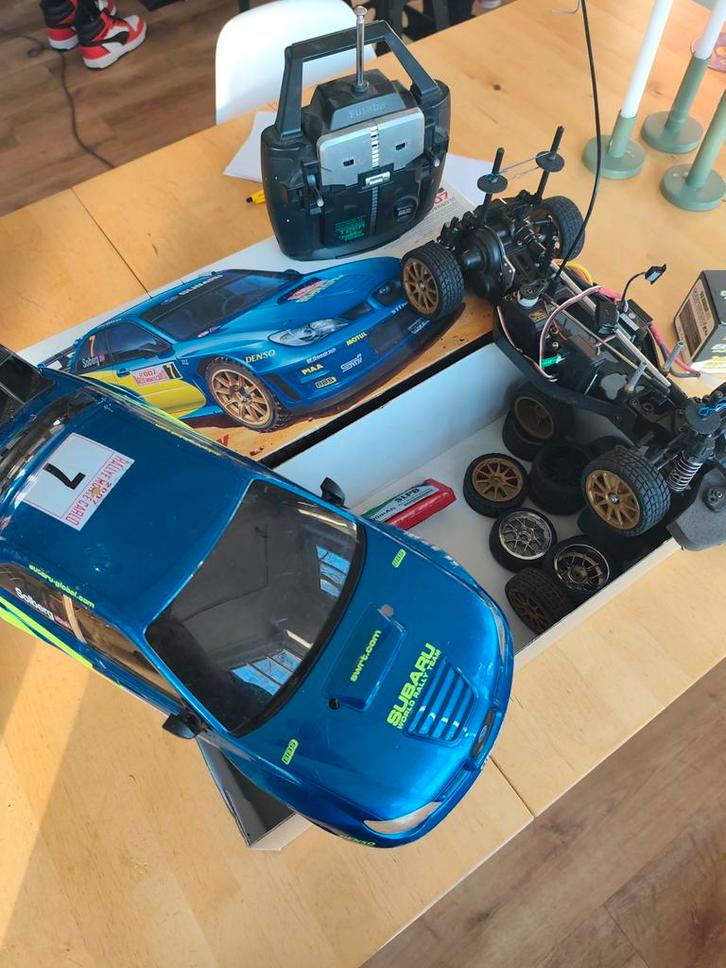 Tamiya DF-03Ra Subaru Impreza RC Auto, Hobby en Vrije tijd, Modelbouw | Auto's en Voertuigen, Zo goed als nieuw, Auto, 1:32 tot 1:50