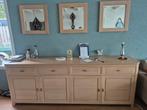 Blank eiken dressoir, Ophalen, Eikenhout, Zo goed als nieuw, 200 cm of meer