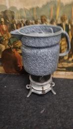 Vintage Grijsgewolkte Emaille Melkkoker, Antiek en Kunst, Ophalen of Verzenden