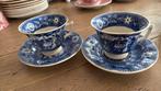 2 kop en schotel Teadrinker blauw Maastrichts aardewerk, Antiek en Kunst, Antiek | Servies los, Ophalen of Verzenden