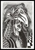 Maria Seghi # Toscaans # Litho "Maskerade Venetia " Uniek, Ophalen of Verzenden