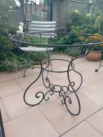 Smeedijzeren onderstel eet tafel te koop, Tuin en Terras, Tuintafels, Ophalen, Gebruikt, Rond, Metaal