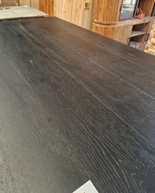 AANBIEDING DEZE WEEK! EIKEN VLOER GEBORSTELD BLACK GELAKT!, Huis en Inrichting, Stoffering | Vloerbedekking, Nieuw, Parket, 75 m² of meer