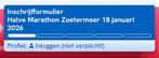 Startkaart halve marathon zoetermeer 18 januari, Eén persoon
