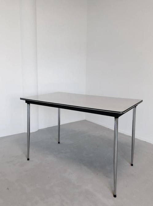 VINTAGE EETTAFEL GRIJS | FORMICA, Antiek en Kunst, Antiek | Meubels | Tafels, Ophalen of Verzenden