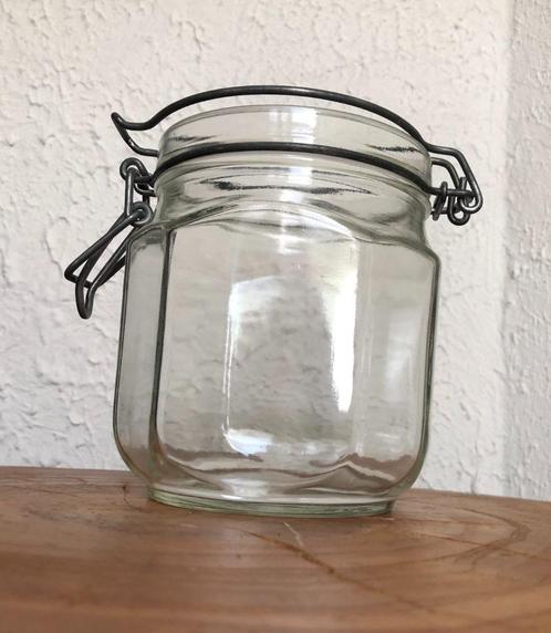 glazen pot - 8 kantig als vaas, Huis en Inrichting, Woonaccessoires | Vazen, Nieuw, Overige kleuren, Minder dan 50 cm, Glas, Ophalen of Verzenden