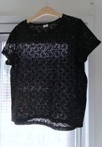 Jacqueline de Yong T-shirt met opengewerkt motief - Zwart, Kleding | Dames, T-shirts, Ophalen of Verzenden, Jacqueline de Yong