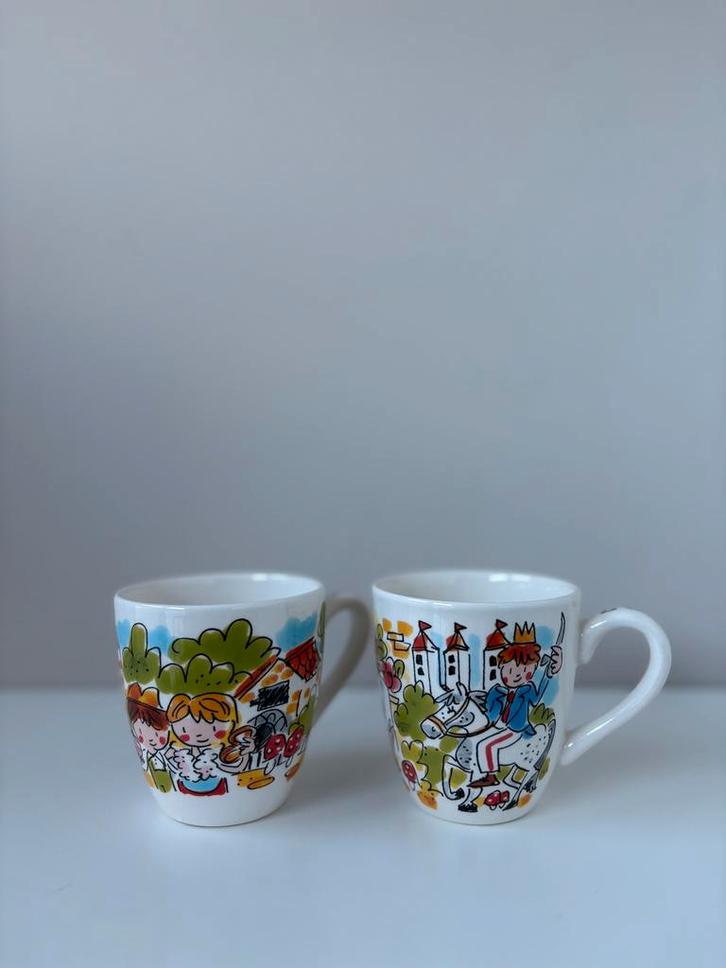 Mokken Blond Amsterdam,  Efteling & oorloos mok pink stripe, Huis en Inrichting, Keuken | Servies, Zo goed als nieuw, Kop(pen) en/of Schotel(s)