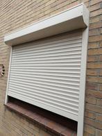 Elektrisch rolluik, licht beige., Doe-het-zelf en Verbouw, Rolluiken, Ophalen, Gebruikt, 100 tot 150 cm, Elektrische bediening