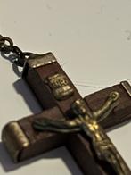 Antieke Rozenkrans met Houten Kralen en Kruis, Ophalen of Verzenden