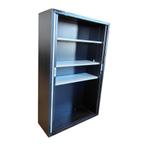 Ronal Roldeurkast Zwart Lichtgrijs 198 x 125 x 45 C-Keus, Huis en Inrichting, Kasten | Roldeurkasten en Archiefkasten, Gebruikt