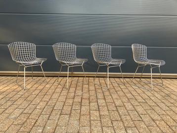 4x originele Knoll Bertoia Side chairs chroom beschikbaar voor biedingen