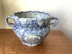 Antieke Chinese aardewerken bloempot cachepot Delft blauw, Ophalen of Verzenden