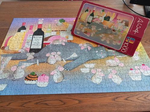 Heye Puzzle A. Wolf Never change a drunken team! 1000 stkjes, Hobby en Vrije tijd, Denksport en Puzzels, Gebruikt, Legpuzzel, 500 t/m 1500 stukjes