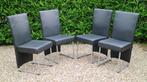 Rolf Benz leren stoelen. 7400, Zwart, Leer, Ophalen of Verzenden, Vier