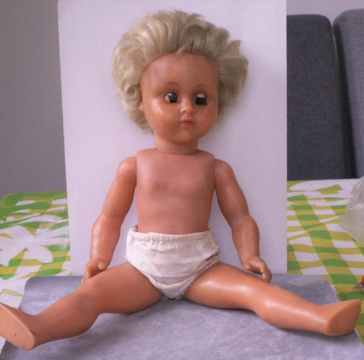 Vintage Rubberen pop merk Sonni  jaren vijftig, Antiek en Kunst, Antiek | Speelgoed, Ophalen of Verzenden