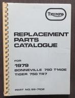 Triumph Bonneville T140E Tiger TR7 - Parts Catalogue 1979, Motoren, Verzenden, Triumph