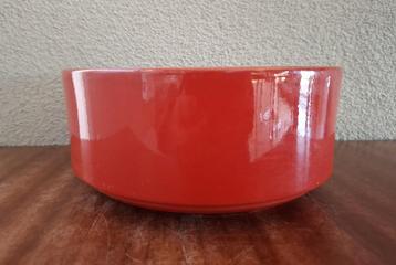 Vintage grote rode Adco bloempot Ø 20 cm en hoogte 8 cm beschikbaar voor biedingen