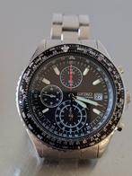 SEIKO Flightmaster Pilot Chrono Quarts sportswatch 7T92-OCFO, Seiko, Ophalen of Verzenden, Zo goed als nieuw, Zwart