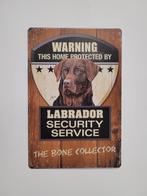 Labrador bruin security service reclamebord van metaal deco, Info@deconoord.nl, Deco Noord, Nieuw, Ophalen of Verzenden