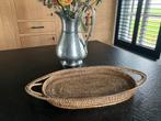 Birma rieten dienblad, Huis en Inrichting, Ophalen of Verzenden, Zo goed als nieuw, Ovaal, Overige materialen