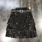 Zwarte dames high waist glitter rok glimmende festival feest, Kleding | Dames, Rokken, Verzenden, Nieuw, Zwart, Boven de knie