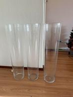 3 Glazen vazen, Ophalen, Gebruikt, Overige kleuren, Glas