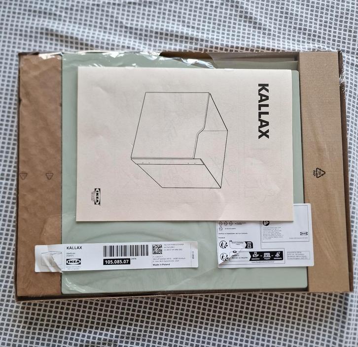 Ikea Kallax inzet met deut mintgroen 33x33 cm, Huis en Inrichting, Kasten | Overige, Zo goed als nieuw, Ophalen