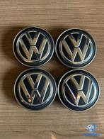 ORIGINELE VW Volkswagen naafkap naafdop set zwart chroom, Gebruikt, -, Verzenden, -