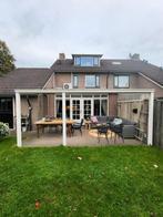 Mooie aluminium crème overkapping met spotjes, Ophalen, Overige materialen, Gebruikt, 250 tot 500 cm