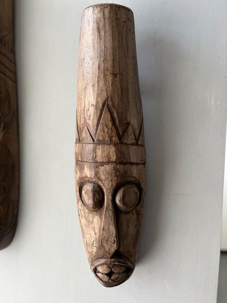 LOT:2508C-Afrikaans tribal masker houtsnijwerk L52cm, Antiek en Kunst, Kunst | Beelden en Houtsnijwerken, Ophalen of Verzenden