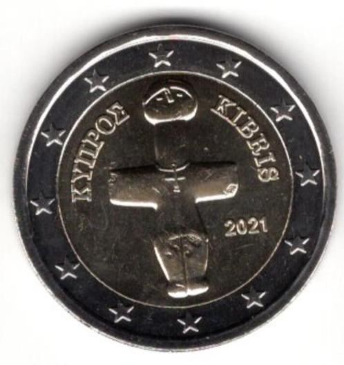 2 Euro Cyprus 2021 - Reguliere Munt - UNC, Postzegels en Munten, Munten | Europa | Euromunten, Losse munt, 2 euro, Cyprus, Verzenden