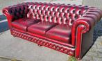 Chesterfield Springvale bank ossenbloed rood leer + BEZORGD, Chesterfield, Ophalen of Verzenden, Zo goed als nieuw, Rechte bank