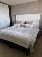 riviera maison faux fur throw bontplaid beige wit, Ophalen of Verzenden, Zo goed als nieuw