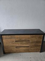 Dressoir grijs/eiken, Huis en Inrichting, Kasten | Dressoirs, Ophalen, Gebruikt, 25 tot 50 cm