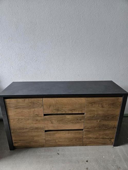 Dressoir grijs/eiken, Huis en Inrichting, Kasten | Dressoirs, Gebruikt, 25 tot 50 cm, Ophalen