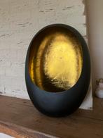 Decoratieve zwarte schaal ei met gouden binnenkant, Ophalen