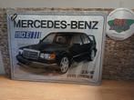 metalen 3d  bord 30x40 cm mercedes 190E, Verzamelen, Ophalen of Verzenden, Nieuw, Reclamebord