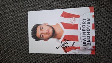 Foto met originele handtekening; Ismael Saibari #3 PSV beschikbaar voor biedingen